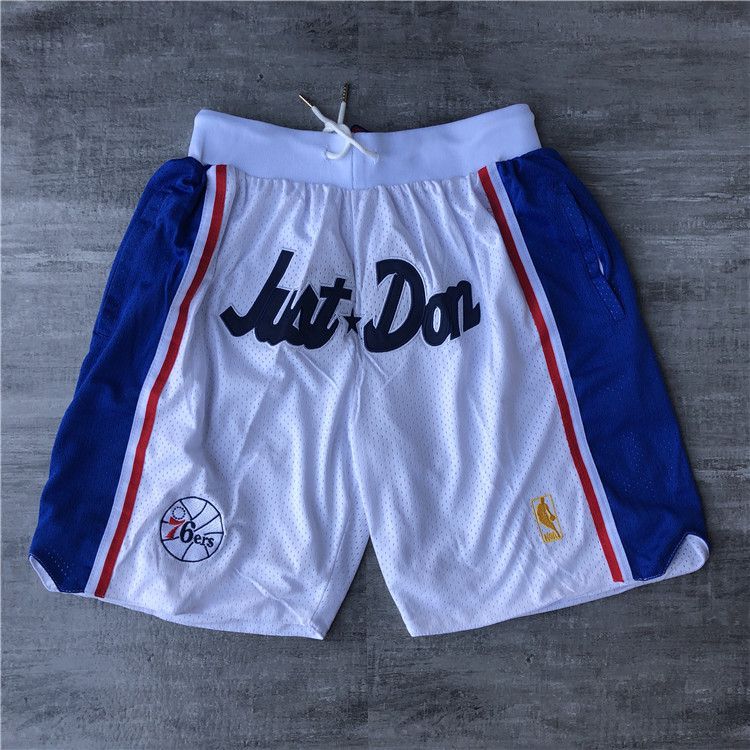 Men NBA 2021 Philadelphia 76ers White Shorts 1->philadelphia 76ers->NBA Jersey